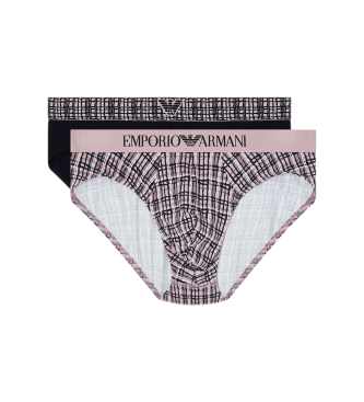 Emporio Armani Zestaw 2 majtek marki, kolor różowy, czarny