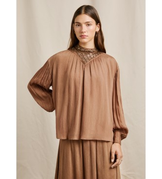 Pepe Jeans Blusa Mona marrone