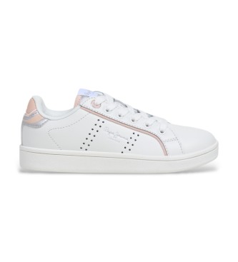 Pepe Jeans Baskets en Cuir Player Young blanc