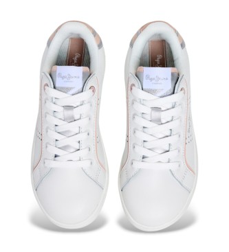 Pepe Jeans Baskets en Cuir Player Young blanc