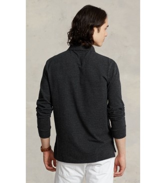 Polo Ralph Lauren Polo de piqué Slim Fit de manga larga negro