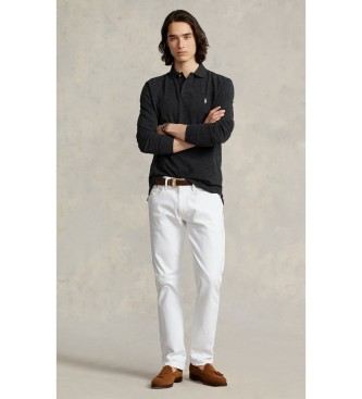 Polo Ralph Lauren Polo de piqué Slim Fit de manga larga negro