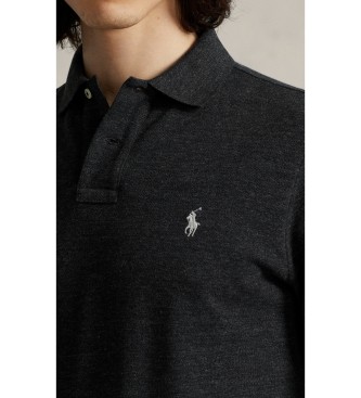 Polo Ralph Lauren Polo de piqué Slim Fit de manga larga negro