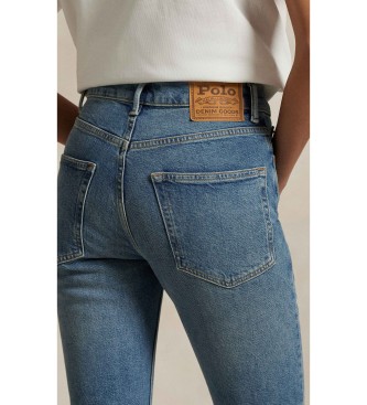 Polo Ralph Lauren Jeans de Tiro Alto Super Slim azul