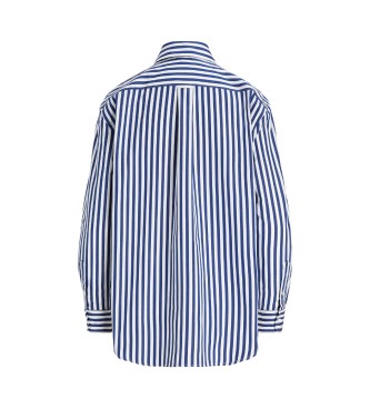 Polo Ralph Lauren Oversize-Hemd aus Baumwolle mit Streifen in Blau