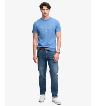 Superdry Lo-fi Dockside T-shirt i blå