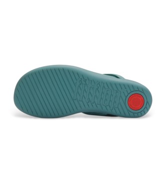 Fitflop Solay Glossy-Disc Toe sandalen groen