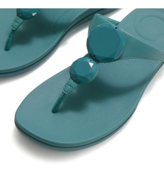 Fitflop Solay Glossy-Disc Toe sandalen groen