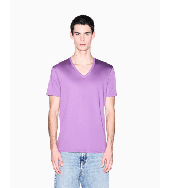 A|X Armani Exchange T-shirt Col V lilas
