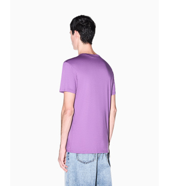 A|X Armani Exchange T-shirt Col V lilas