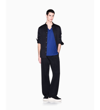 A|X Armani Exchange T-shirt Col V bleu