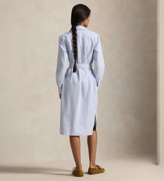 Polo Ralph Lauren Skjortekjole i bomuldsoxford blå
