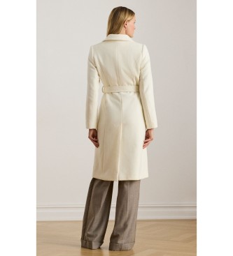 Lauren Ralph Lauren Beige double-breasted jas van wolmix