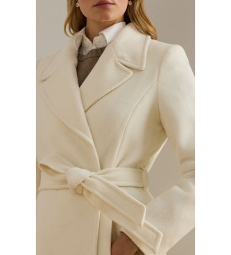 Lauren Ralph Lauren Beige double-breasted jas van wolmix