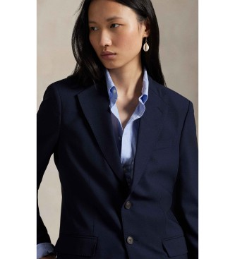 Polo Ralph Lauren Marineblauwe blazer van wol met elastaan