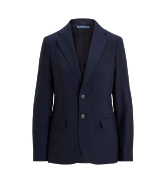 Polo Ralph Lauren Marineblauwe blazer van wol met elastaan