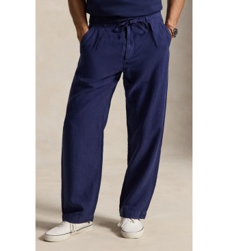 Polo Ralph Lauren Lateef Relaxed Fit navy linen trousers