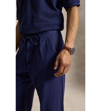 Polo Ralph Lauren Lateef Relaxed Fit navy linen trousers