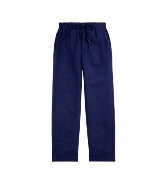 Polo Ralph Lauren Lateef Relaxed Fit navy linen trousers