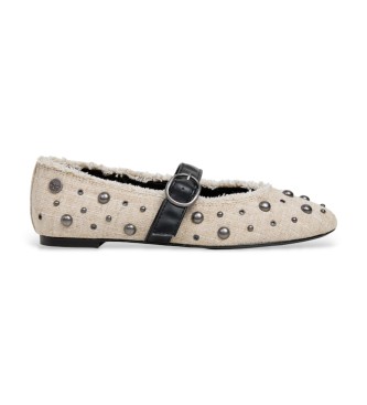 Pepe Jeans Charlotte Studs sko, knækket hvid