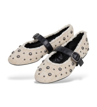 Pepe Jeans Charlotte Studs sko, knækket hvid