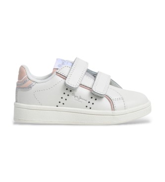 Pepe Jeans Player Young White Leather Sneakers