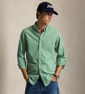 Polo Ralph Lauren Custom Fit Oxfordhemd, garngefärbt, grün