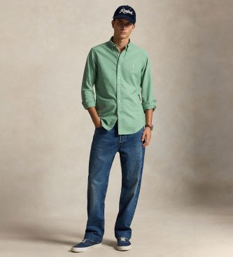 Polo Ralph Lauren Custom Fit Oxfordhemd, garngefärbt, grün