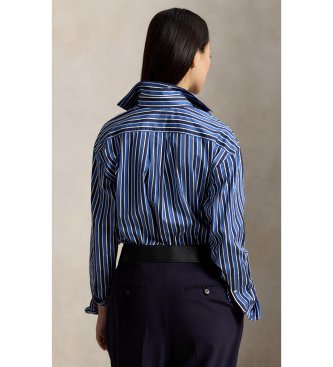 Polo Ralph Lauren Blå stribet bomuldsskjorte med Relaxed Fit