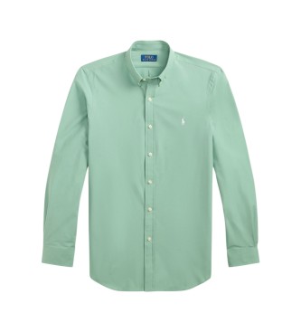Polo Ralph Lauren Camisa Slim Fit de popelina elástica verde