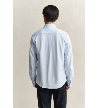 Gant Blue Regular Fit Stretch Piqué Knit Shirt