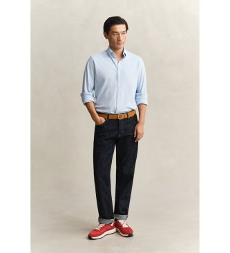 Gant Blue Regular Fit Stretch Piqué Knit Shirt