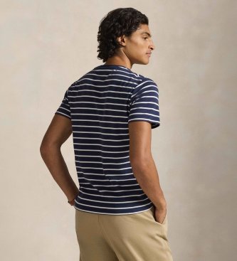 Polo Ralph Lauren Mehka bombažna majica z mornarsko modrimi črtami