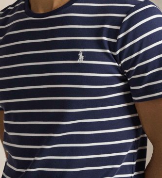 Polo Ralph Lauren Mehka bombažna majica z mornarsko modrimi črtami