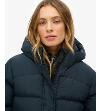 Superdry Hooded Sports Puffer Jacke marineblau