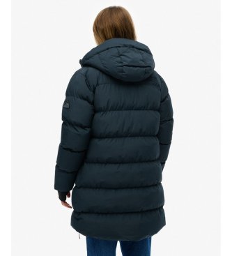 Superdry Hooded Sports Puffer Jacke marineblau
