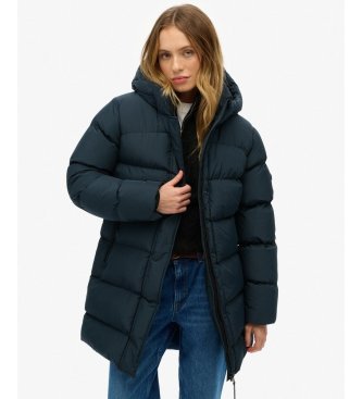 Superdry Hooded Sports Puffer Jacke marineblau