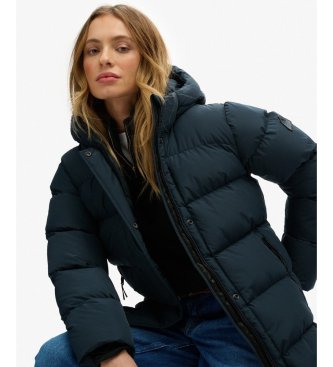 Superdry Hooded Sports Puffer Jacke marineblau