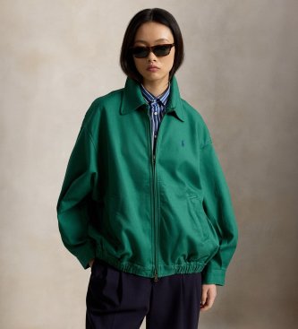 Polo Ralph Lauren Übergroße Cortavientos-Jacke aus Baumwolle, grün