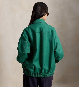 Polo Ralph Lauren Übergroße Cortavientos-Jacke aus Baumwolle, grün