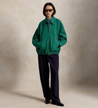 Polo Ralph Lauren Übergroße Cortavientos-Jacke aus Baumwolle, grün