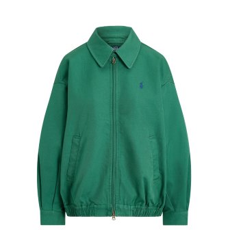 Polo Ralph Lauren Übergroße Cortavientos-Jacke aus Baumwolle, grün