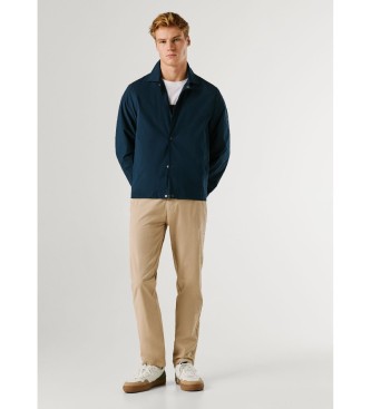 Pepe Jeans Spodnie Slim Chino Poplin beżowe