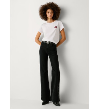 Pepe Jeans Byxor Flare Willa svart