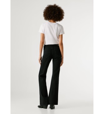Pepe Jeans Byxor Flare Willa svart