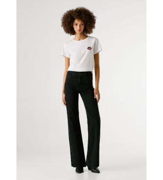 Pepe Jeans Byxor Flare Willa svart