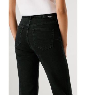 Pepe Jeans Byxor Flare Willa svart