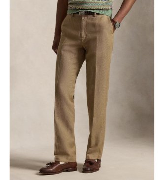 Polo Ralph Lauren Pantalon en coton et lin Classic Fit beige