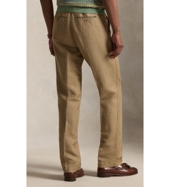 Polo Ralph Lauren Pantalon en coton et lin Classic Fit beige