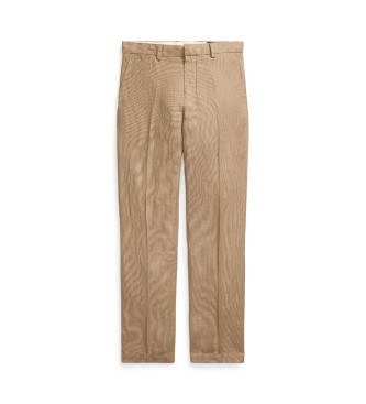 Polo Ralph Lauren Pantalon en coton et lin Classic Fit beige
